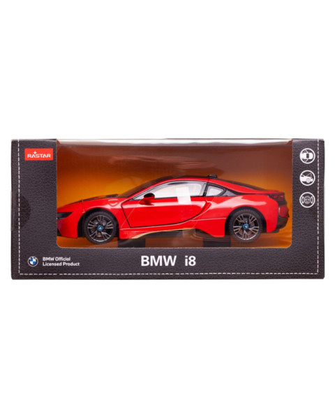 RS Mașină RASTAR Die cast 1:24 BMW i8, roșie, 60587